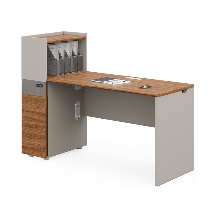 KuiShue巨树 单人位职员桌台式电脑桌书柜办公桌公司卡位家具