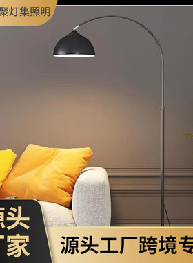 led钓鱼落地灯客厅高级感北欧ins现代简约遥控卧室书房立式地灯