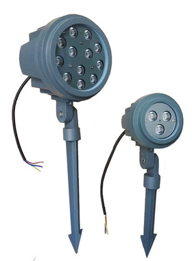 LED插地灯外壳led投光灯外壳6*3W12W15W*2W草坪灯外壳3535铝基板