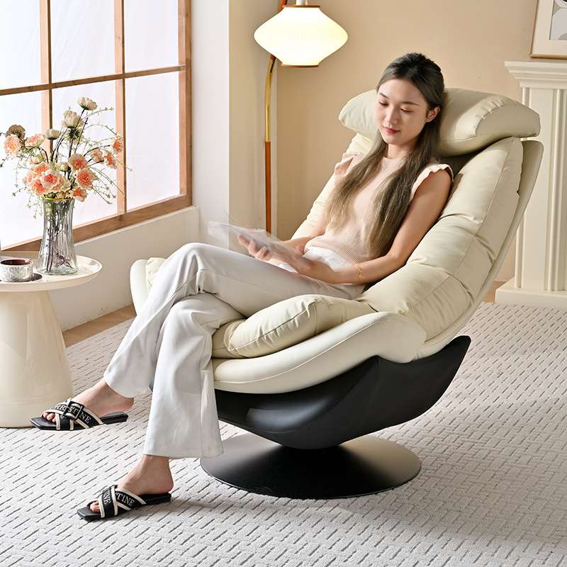 轻奢单人沙发椅可旋转设计师款休闲懒人沙发北欧客厅阳台可躺单椅
