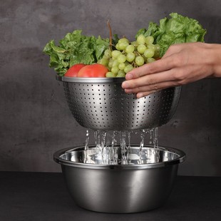 栢士.德BST 059D汤盆家用盛汤不锈钢盆加厚食品级耐用不容易生锈