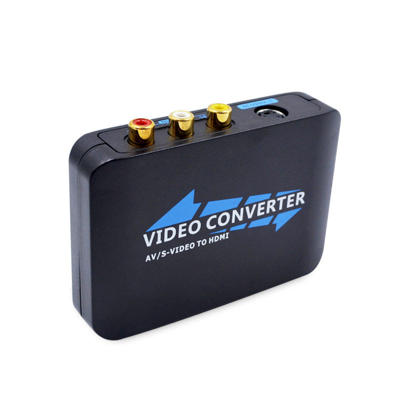 AV转HDMI/S-VIDEO高清视频转换盒左右声道R/L视频1080P转换器