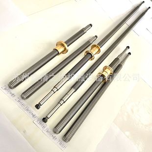 铣床Z轴丝杆螺母_炮塔铣床升降螺杆_上下丝杆铜套32mm_600mm 包邮