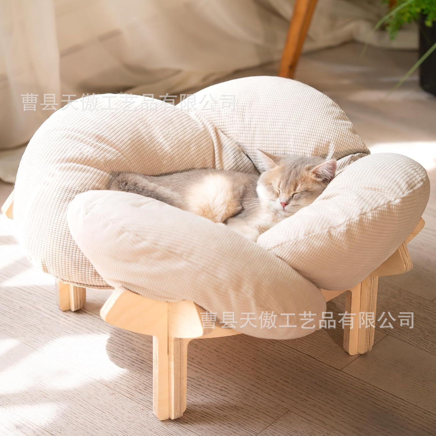 跨境新款木制猫窝室内猫架宠物小型沙发床小型爬架可拆卸猫猫窝