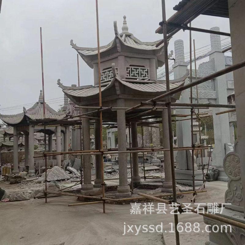 花岗岩石雕亭子现货定制