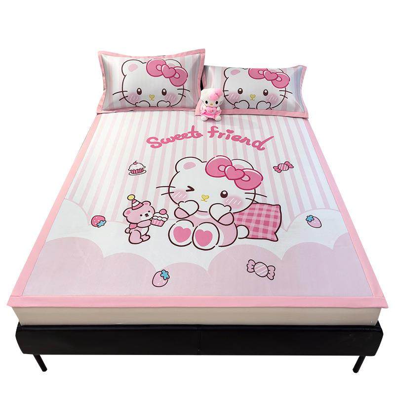 米冰奇大版件数码印花通丝夏凉席三套SYF9465双人卡空调软席,床上用品,冰丝席,淘宝优惠券,粉丝福利购,淘宝优惠卷