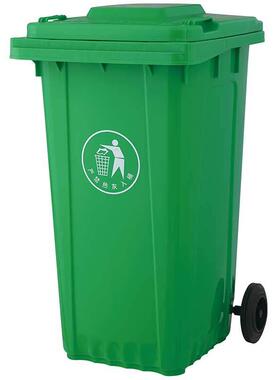 2桶ZDJ40L业升户外环卫垃圾带盖物小区工业分类塑轮料箱加厚挂车