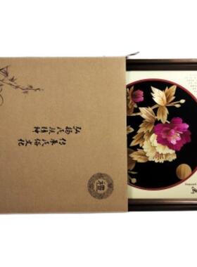 EQ4F麦秆画F76677JS品礼特色工艺品送朋友家装品品中国风出国礼送