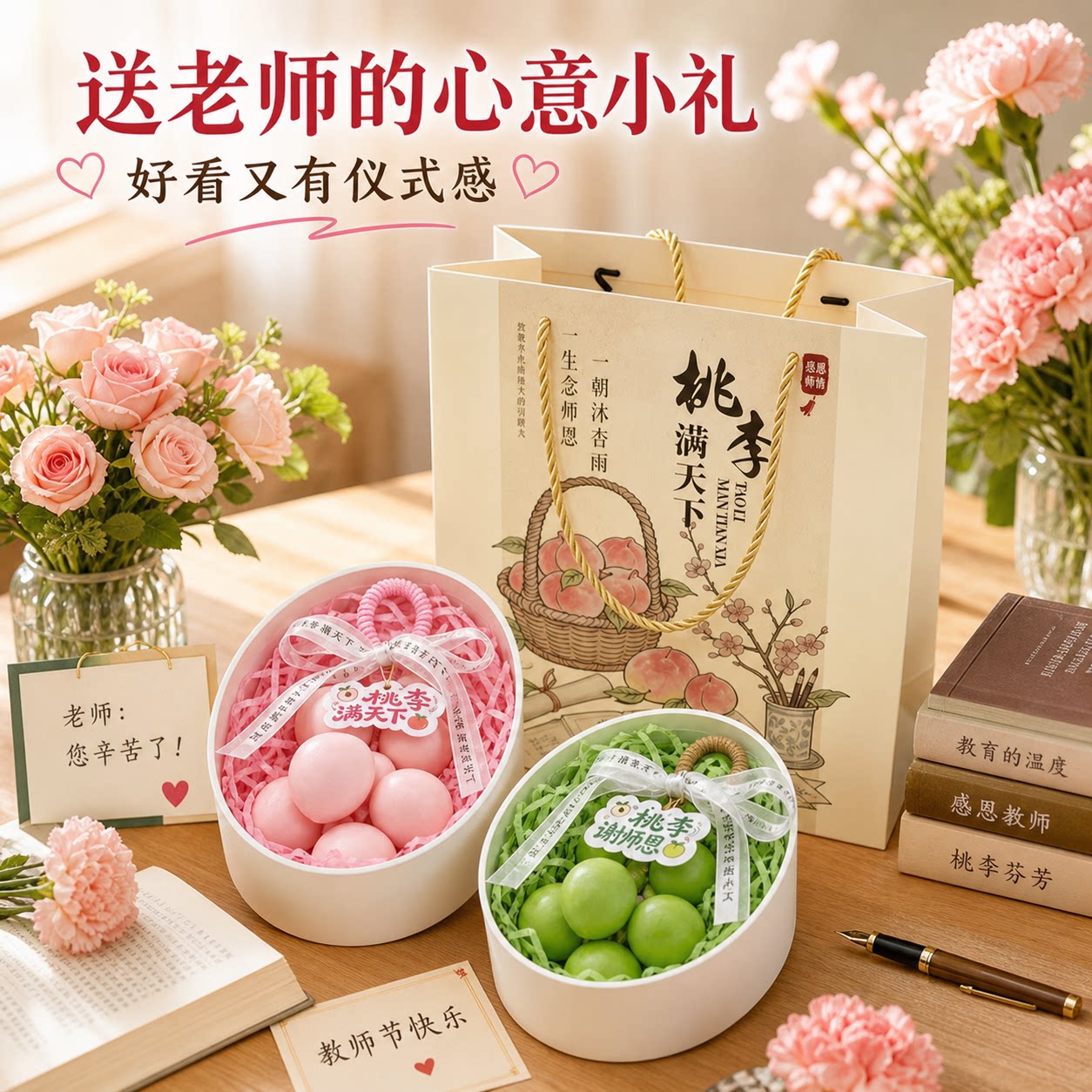 教师节创意手工皂礼盒送老师图片