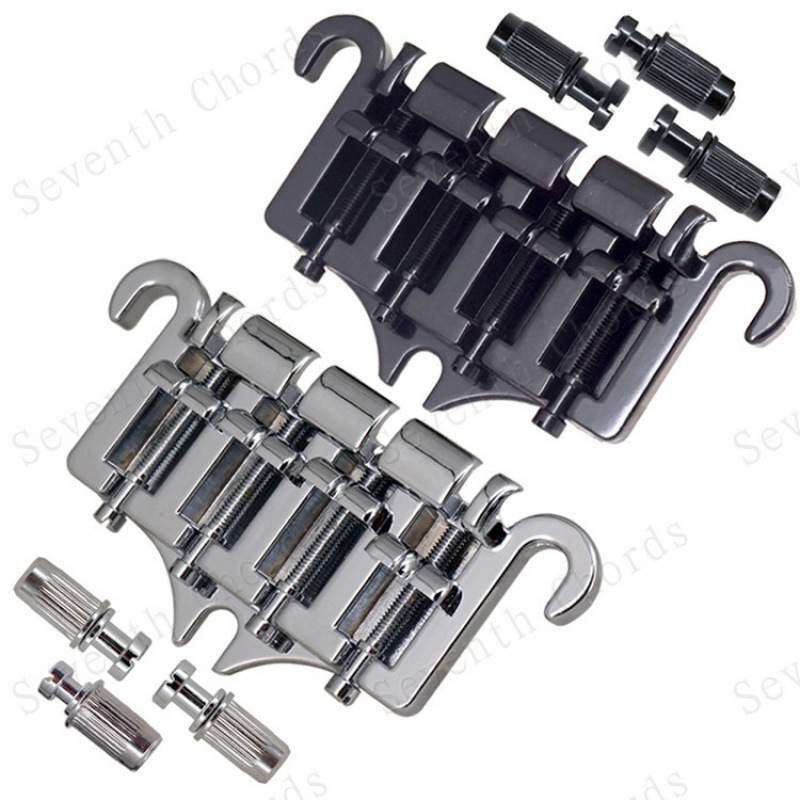 一体式羊角四弦电贝司琴桥拉弦板 弦贝斯弦桥 贝司配件-