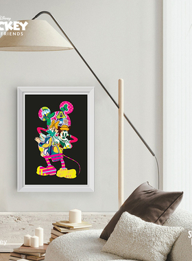 SUNDAY HOME 迪士尼米奇潮流家居创意客厅卧室装饰画原创艺术版画