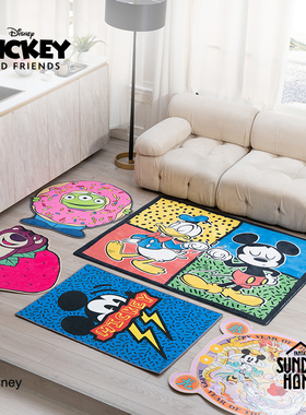 SUNDAY HOME 迪士尼潮流家居 床边客厅卧室房间 米奇唐老鸭地毯