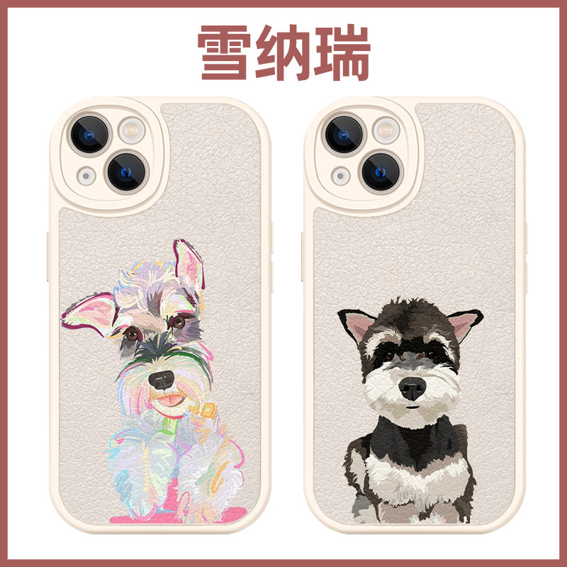 胖丁手机壳啵啵苹果14手绘华为雪纳瑞小米13适用iphone12promax/vivo/oppo/11/x/8/7/6荣耀红米p60/mate50