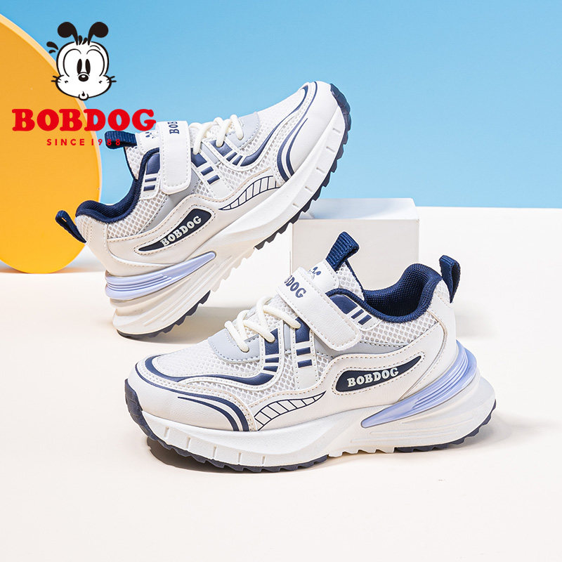 巴布豆儿童网面透气运动鞋软底春款男童女童跑步鞋子2026春季新款