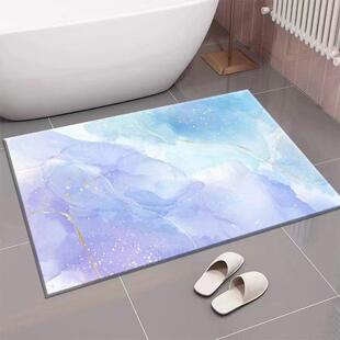 现代简约风科技布吸水地垫家用淋浴室易干脚垫卫生间门垫