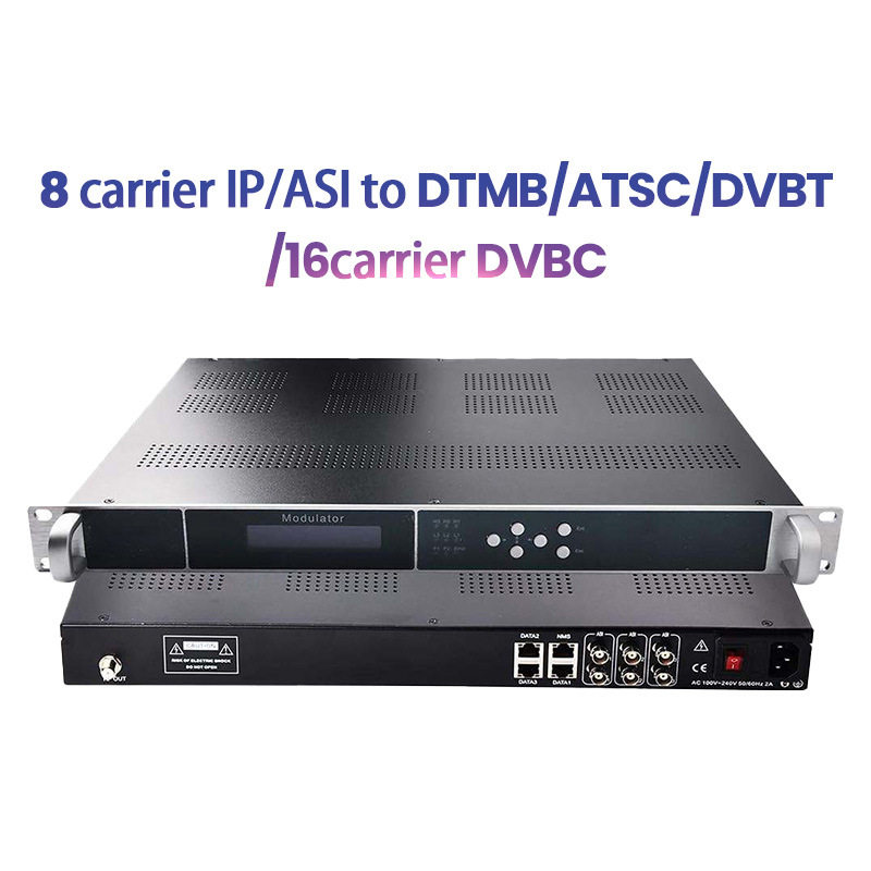 IP/ASI转DVBT数字电视前端调制器8路16路24路ISDBT DVBC