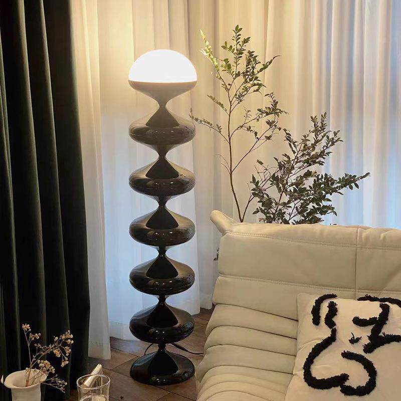 葫芦落地灯客厅沙发旁边卧室北欧网红装饰艺术中古奶油风立式台灯