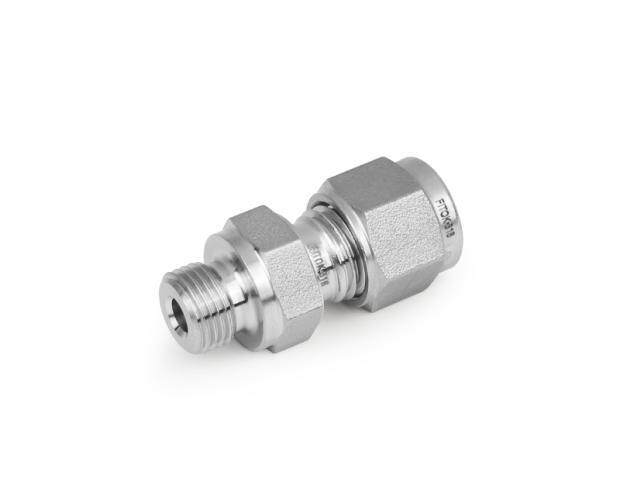 SS-CM-ML8-RS8飞托克阳螺纹接,8mm管外径×1/2ISO平行阳螺纹(RS)