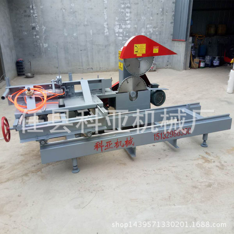 手推圆木推台锯木工锯机小型1米原木推台锯锯路平滑厂家直销