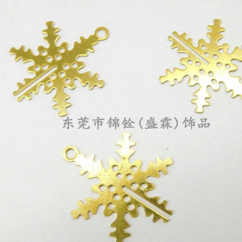 薄料雪花吊片铜片通花片DIY饰品463