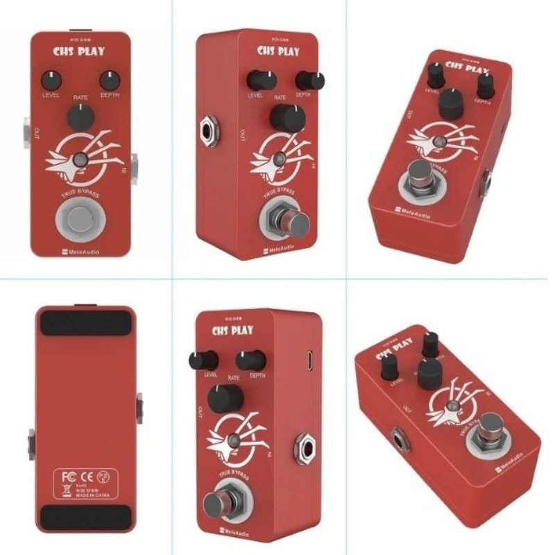 美乐MeloAudio合唱单块效果器 模拟合唱电吉他效果器踏板跨境批发