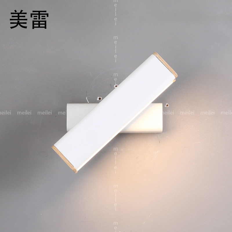 北欧现代简约创意个性LED壁灯卧室床头书房墙壁旋转式LED阅读壁灯