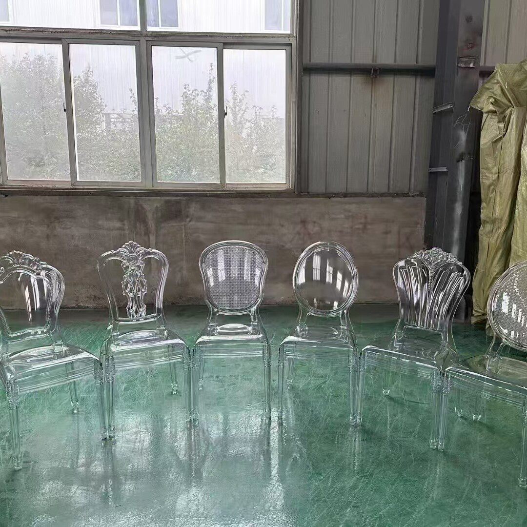 水晶椅休闲酒店婚宴透明公主椅商用户外水晶宫廷椅水晶厅专用椅子