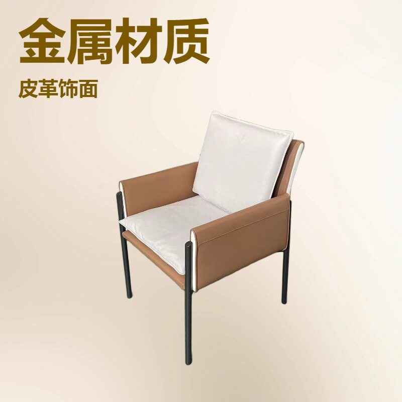 加厚轻奢家用设计师北欧书房椅子极简靠背洽谈高级感化妆椅餐椅
