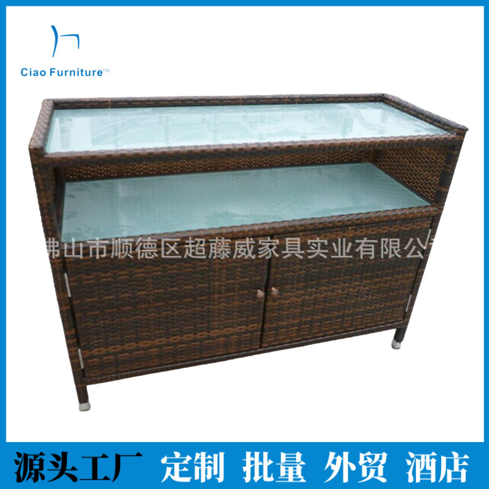 厂家直销藤编柜子藤艺家具酒店藤艺品户外藤制藤编家具茶水柜茶柜