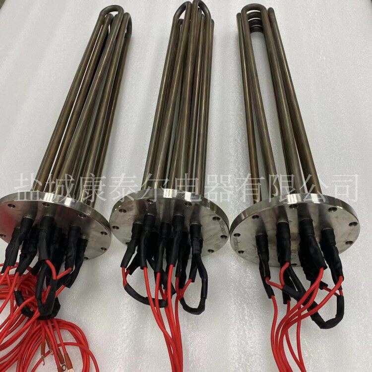 工业锅炉防爆法兰加热管380V40KW带不锈钢罩壳法兰电热管