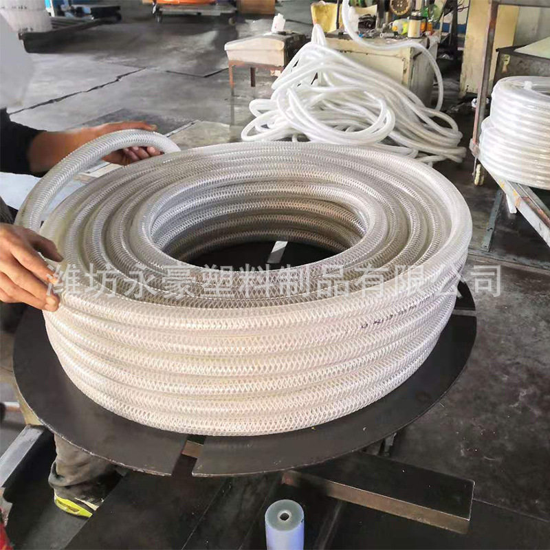 pvc硅胶复合管软管硅胶钢丝防静电管加油站卸油钢丝夹线塑料管