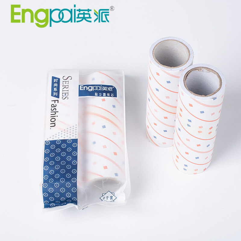 热销英派粘尘纸可撕式粘毛器斜撕粘毛滚筒除尘纸芯大X号小号替换