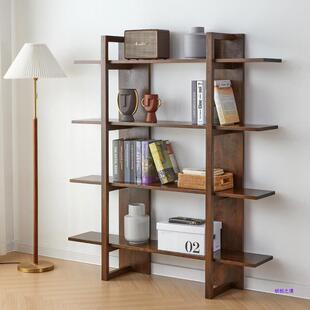 樱桃木书柜胡桃木书架红橡木书桌架办公家具书房家具书架子实木靠