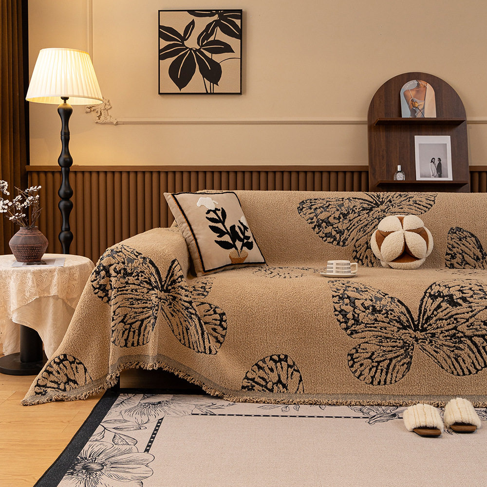 北欧简约高级轻奢加厚防滑沙发巾盖布沙发毯套罩子靠背巾2026新款