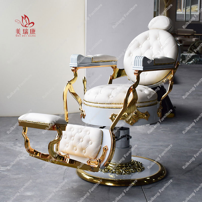 可调节复古美发店理发椅男士油头老式理发刮脸胡子大椅理发店椅子