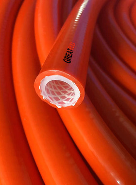 GREATFLEX内透明外红色食品级高压蒸汽网纹硅胶管BP20厂家