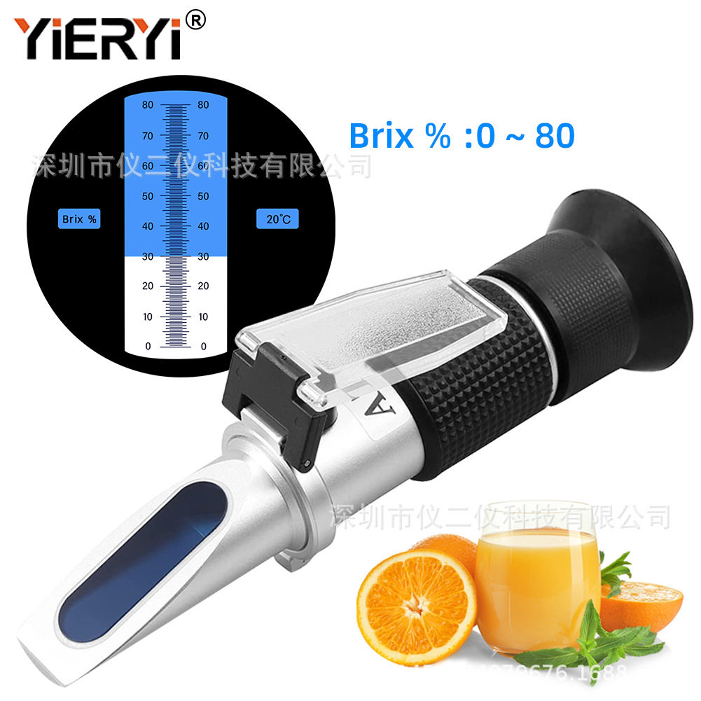 厂家直销 糖度计 ATC 0-80%折光仪便携式浓度计 手持式折射仪
