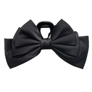 黑色双面蝴蝶结抓夹女发量多后脑勺鲨鱼夹子发抓在逃公主发夹头饰