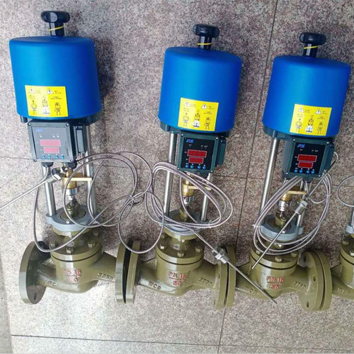 DN40电动温控阀 ZZWPE-40C 自力式高压型电动温控调节阀 ZZWPE
