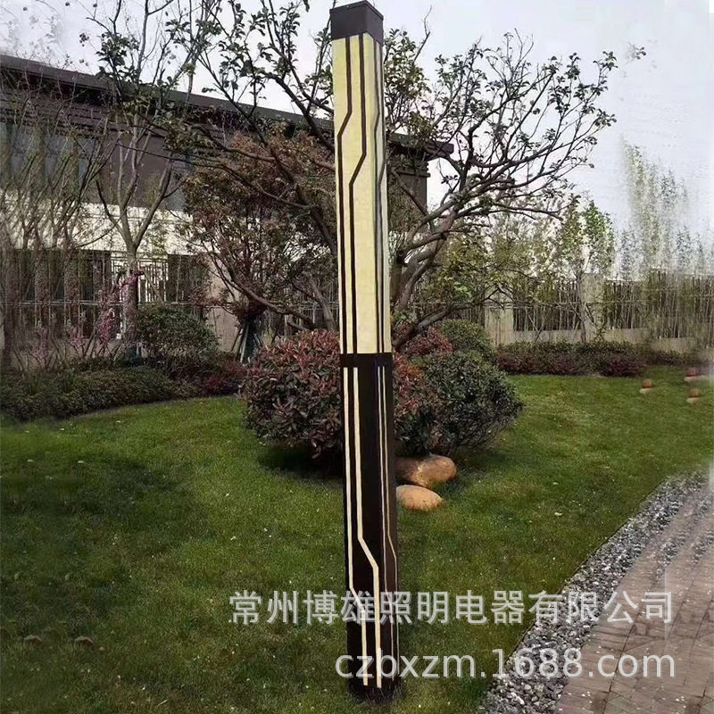 方形景观灯中式园林景观灯防水LED方形灯柱广场别墅小区庭院灯