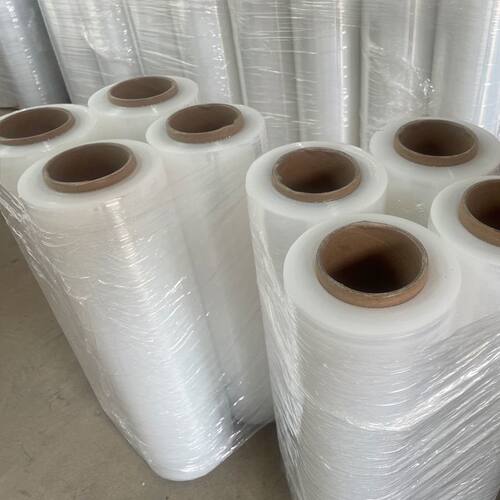 J8X缠绕膜包装膜PE打包拉伸膜50cm工业透明大卷保鲜膜运输物流保