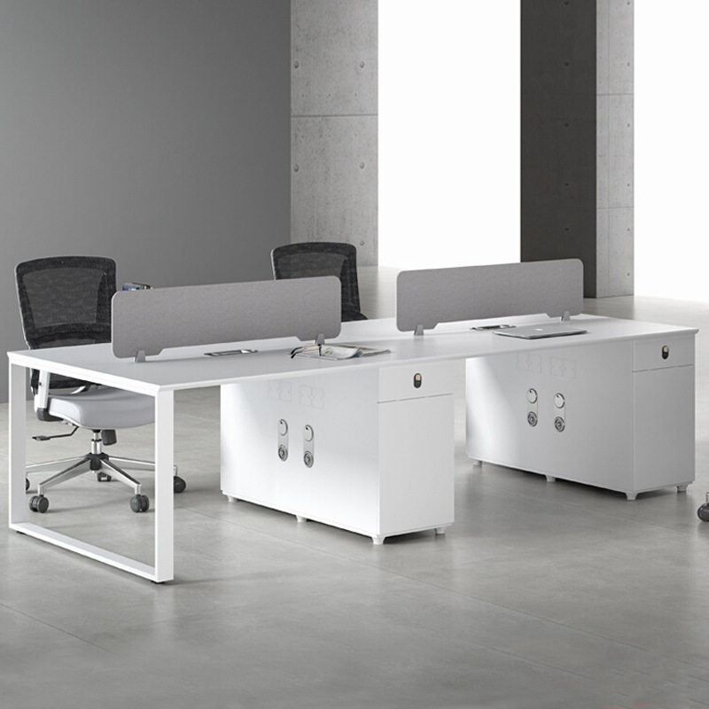E0职员办公桌简约现代六4人位6卡座双工位办公室家具四员工桌纯白,电子元器件市场,电线扎带/束线带,淘宝优惠券,粉丝福利购,淘宝优惠卷