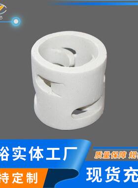 陶瓷鲍尔环填料DN25/38/50/76mm瓷鲍尔环生产