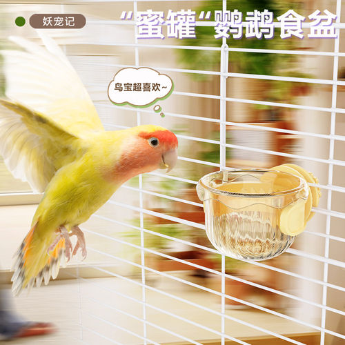 妖宠记鹦鹉蜜罐喂食器防潮可洗