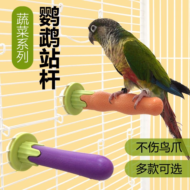 达洋鸟笼鹦鹉鸟站杆站棍磨砂磨爪