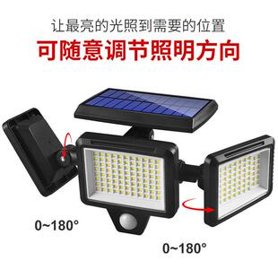 新款体三210LED分头LED户阳外人感应灯太能灯分体壁庭院灯室外
