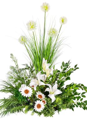 仿HDX-58塑真绿植草插花堆花箱酒店餐厅装摆设堆仿生饰料假花艺造