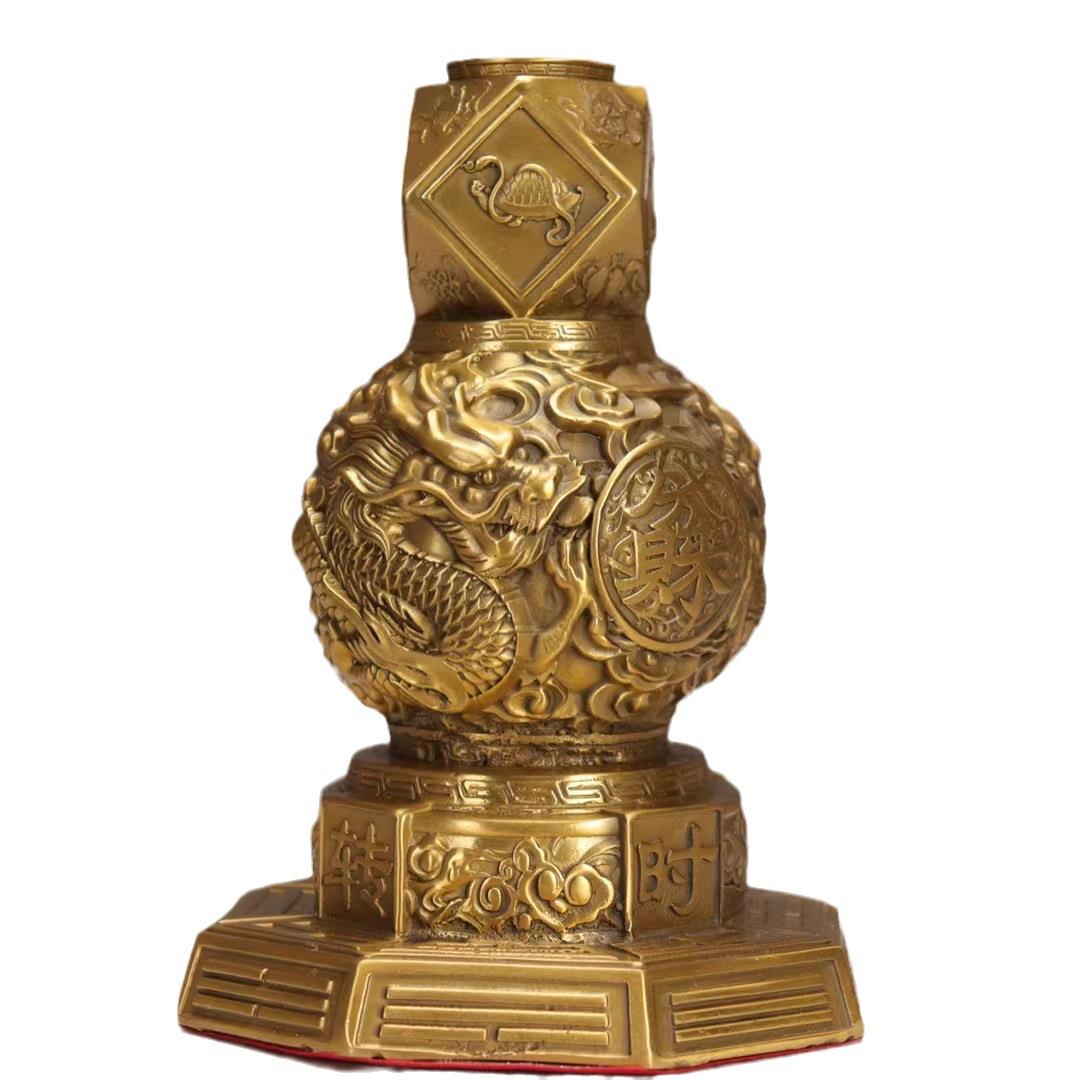 八卦转运塔摆件黄铜八方来财时来运转家居装饰玄关工艺品铜器摆件