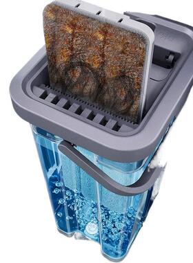 2款04新免手平板拖把家用一拖2净大墩布拖洗把桶拖布拖地懒人