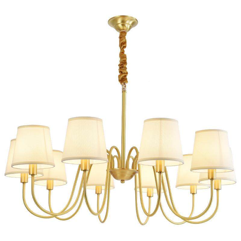 式全铜客厅美现吊灯轻奢布奶油风格代艺简约主中性包装卧餐厅中山,家装灯饰光源,智能吊灯,淘宝优惠券,粉丝福利购,淘宝优惠卷